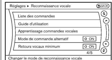 INFINITI M (2011) - Activation du mode standard - 1