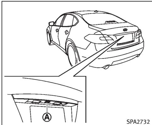 INFINITI M (2011) - COMMUTATEUR DE DÉVERROUILAGE DU COUVERCLE DU COFFRE - 1