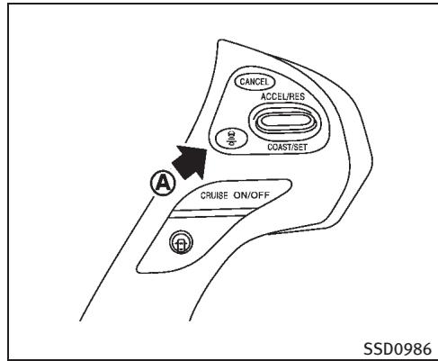 INFINITI M (2011) - Comment changer la vitesse constante - 1