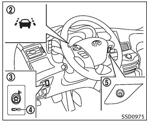 INFINITI M (2011) - SYSTEMES D'AVERT. DU DEP. DE COULOIR (LDW)/PREV. DU DEP. DE COULOIR (LDP) (si le vehicule en est équipé) - 3