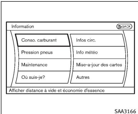 INFINITI M (2011) - COMMENT UTILISER LE BOUTON INFO - 1