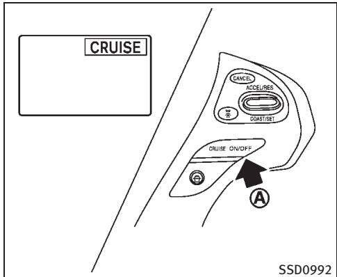 INFINITI M (2011) - Commande du régulateur de vitesse classique (vitesse constante) - 2