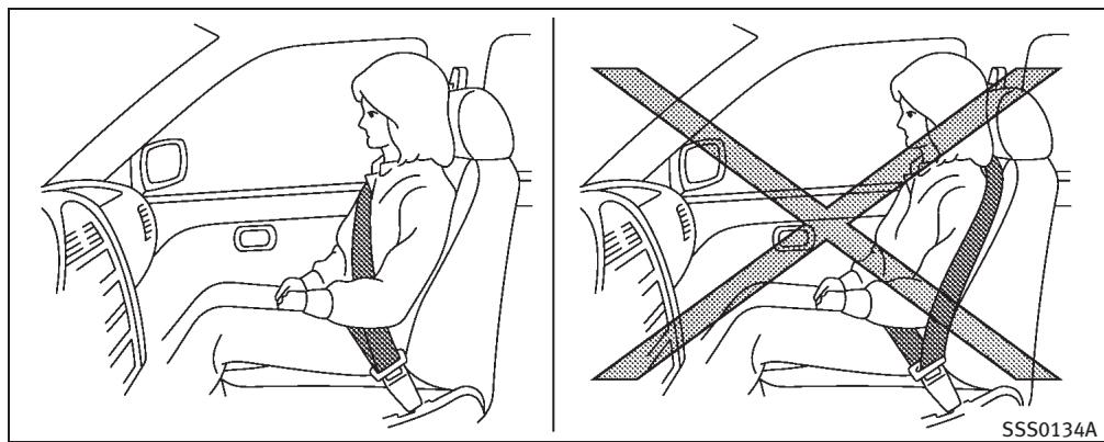 INFINITI M (2011) - PRECAUTIONS À PRENDRE AVEC LES CEINTURES DE SECURITE - 2