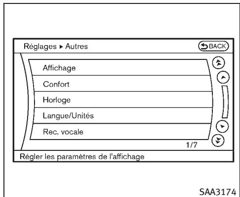 INFINITI M (2011) - Réglages Aide de Conduite (si le vehicule en est équipé) - 1