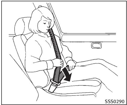 INFINITI M (2011) - Bouclage des ceintures de sécurité - 1