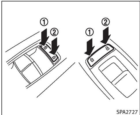 INFINITI M (2011) - VERROUILLAGE AVEC LE LOQUET INTÉRIEUR - 1