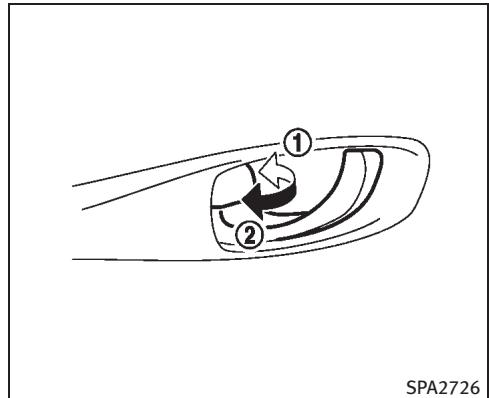 INFINITI M (2011) - OUVERTURE ET FERMETURE DES VITRES AVEC LA CLÉ MÉCANIQUE - 1