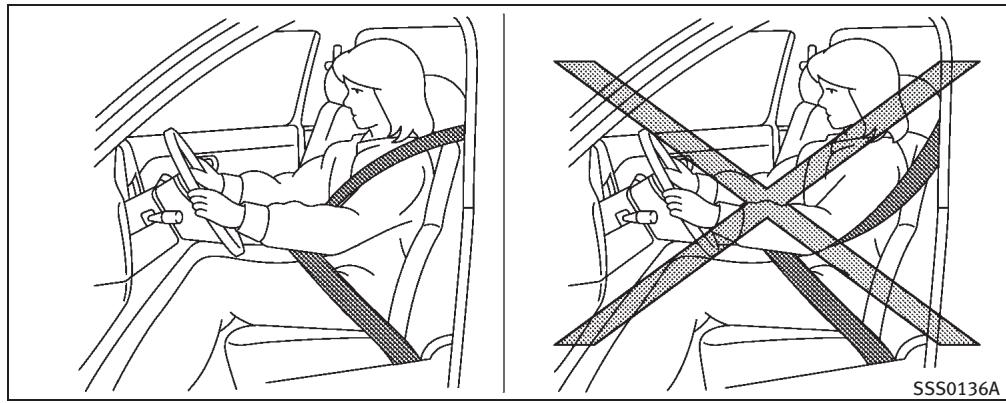 INFINITI M (2011) - PRECAUTIONS À PRENDRE AVEC LES CEINTURES DE SECURITE - 1