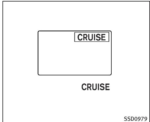 INFINITI M (2011) - Affichage et tímoins indicateur du régulateur de vitesse intelligent - 1