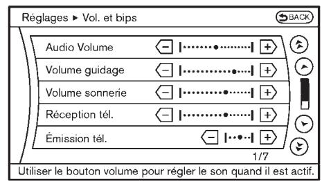 INFINITI M (2011) - Réglages BluetoothMD (modèles avec système de navigation) - 1