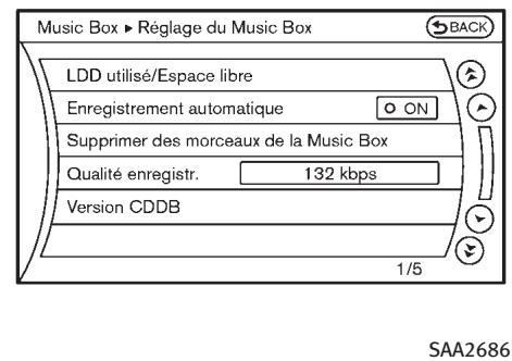 INFINITI M (2011) - Editez les informations relatives à la musique : - 1
