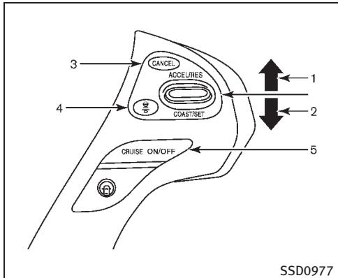 INFINITI M (2011) - FONCTIONNEMENT DU MODE DE CONTROLE DE DISTANCE D'UN VEHICULE À L'AUTRE - 4