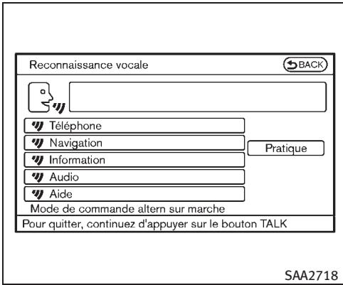 INFINITI M (2011) - Dicer les commandes vocales - 1