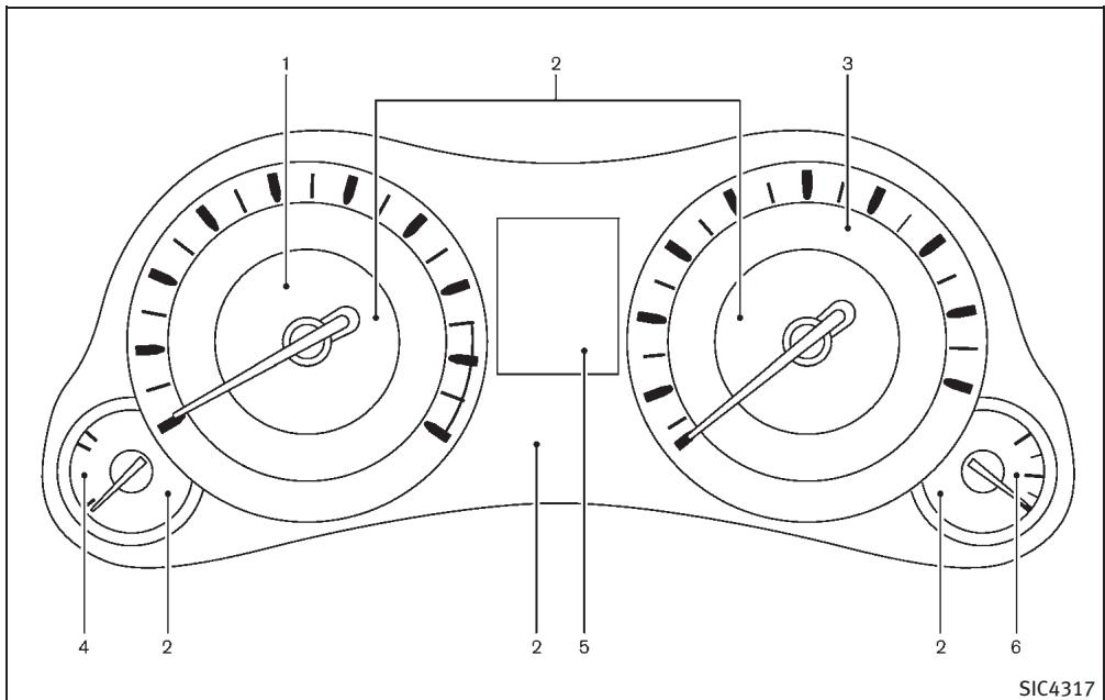 INFINITI M (2011) - COMPTEURS ET INDICATEURS - 1