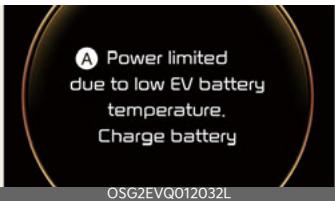KIA Niro SG2 (2021) - Puissance limitée due à la faible température de la batterie EV. Charger la batterie - 1