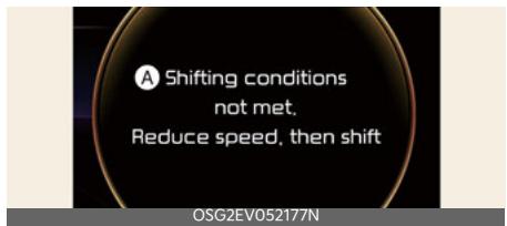 KIA Niro SG2 (2021) - Conditions de changement de vitesses non respectées. Ralentissez, puis changez de vitesse - 1