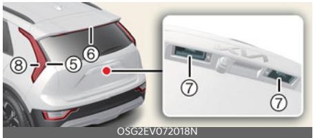 KIA Niro SG2 (2021) - Position d'ampoule de feu (arrière) - 3