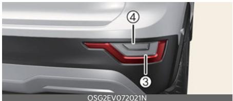 KIA Niro SG2 (2021) - Position d'ampoule de feu (arrière) - 2