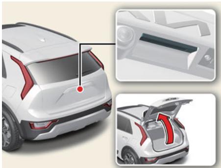 KIA Niro SG2 (2021) - Bouton d'ouverture/ de fermeture du hayon électrique (à l'extérieur du véhicule) - 1