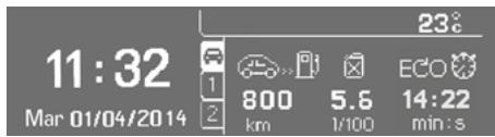 DS Automobiles DS3 Phase 2 (2014-2016) - Écran monochrome C - 1