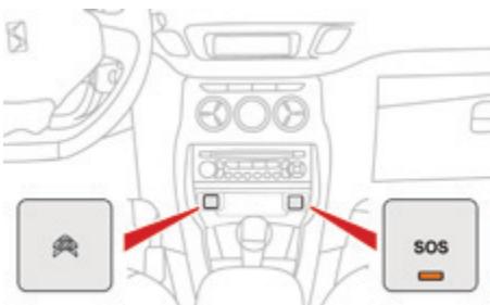 DS Automobiles DS3 Phase 2 (2014-2016) - Appel d'urgence ou d'assistance - 1