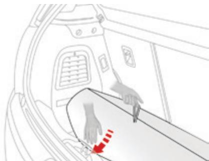 DS Automobiles DS3 Phase 2 (2014-2016) - Pour enlever la tablette : - 2
