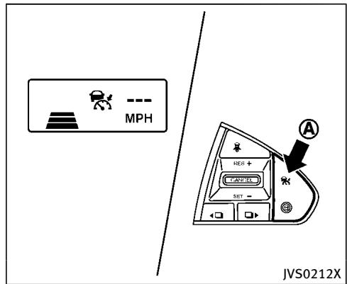 INFINITI Q50 (2016) - Fonctionnement du mode de contrôle de distance d'un véhicule à l'autre - 3