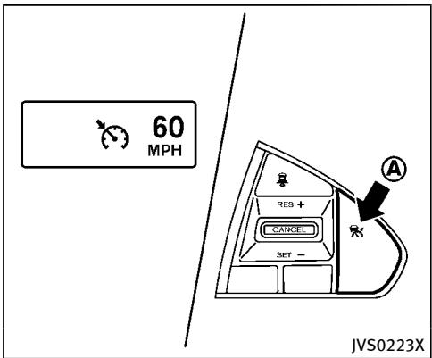 INFINITI Q50 (2016) - Affichage et témoins du mode de régulateur de vitesse classique (vitesse constante) - 1