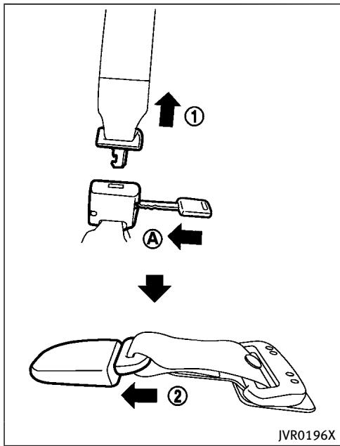 INFINITI Q50 (2016) - Ceinture de sécurité centrale arrière (modèles avec sièges arrière rabattables) - 2
