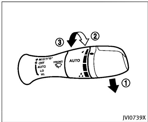 INFINITI Q50 (2016) - Système d'essuyage du liquide de lave-glace : - 1