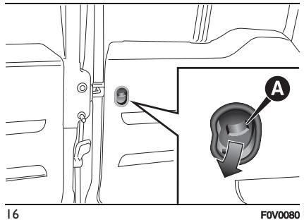 FIAT Doblo 2 Phase 2 (2015-2022) - Ouverture d'urgence du premier battant de l'intérieur du véhicule - 1