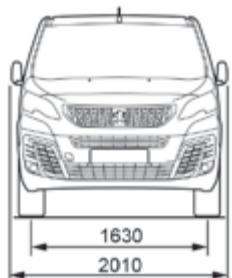 PEUGEOT Traveller (2016-2023) - Dimensions (en mm) - 1