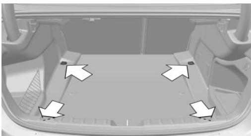 BMW Série 4 (2017-2020) - Anneaux d'arrimage dans le compartment à bagages - 1