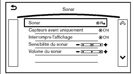 INFINITI Q70 (2019) - ACTIVER OU DÉSACTIVER LA FONCTION DE SONAR - 1