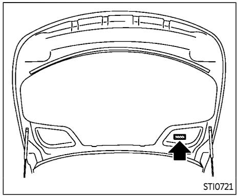 INFINITI Q70 (2019) - NUMÉRO D'IDENTIFICATION DU VÉHICULE (numéro de châssis) - 5
