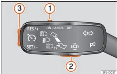 SEAT Tarraco (2018) - Actionner le limiteur de vitesse avec le levier des clignotants - 1