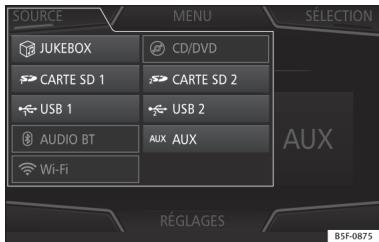 SEAT Tarraco (2018) - Changement de source media - 1