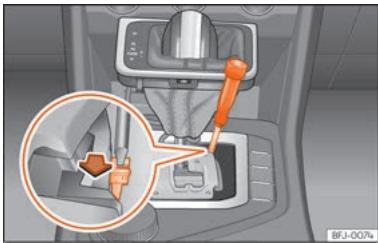 SEAT Tarraco (2018) - Déverrouillage d'urgence du levier sélecteur - 1