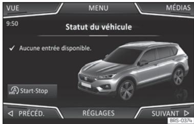 SEAT Tarraco (2018) - Réglages du menu Véhicule - 2