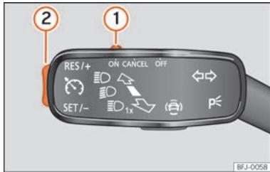 SEAT Tarraco (2018) - Manipuler le régulateur de vitesse - 1