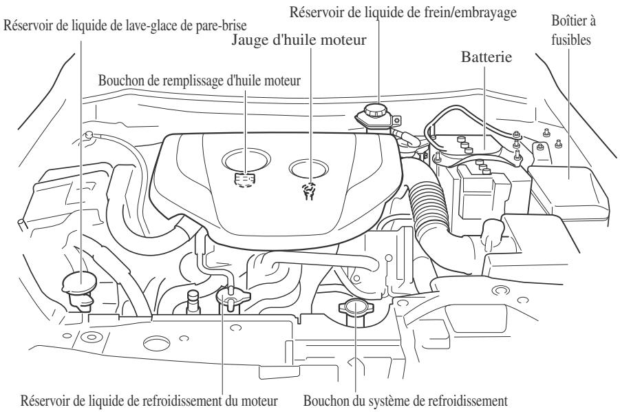 MAZDA CX-3 Phase 3 (2018-2021) - Vue générale du compartiment moteur - 2