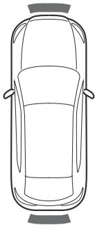 MAZDA CX-3 Phase 3 (2018-2021) - ▼ Plage de détection du capteur - 4