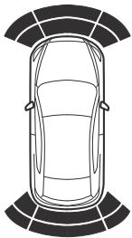 MAZDA CX-3 Phase 3 (2018-2021) - ▼ Plage de détection du capteur - 9