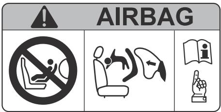 MAZDA CX-3 Phase 3 (2018-2021) - Ceci est extrêmement dangereux ! Ne jamais utiliser, sur le siège passager avant avec un coussin d'air qui risque de se déployer, un dispositif de retenue pour enfants faisant face vers l'arrière du véhicule: - 1