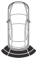 MAZDA CX-3 Phase 3 (2018-2021) - ▼ Plage de détection du capteur - 8