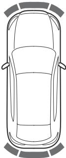 MAZDA CX-3 Phase 3 (2018-2021) - ▼ Plage de détection du capteur - 10