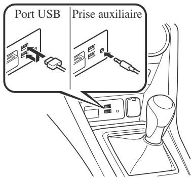 MAZDA CX-3 Phase 3 (2018-2021) - ▼ Comment connecter le port USB/prise auxiliaire - 4