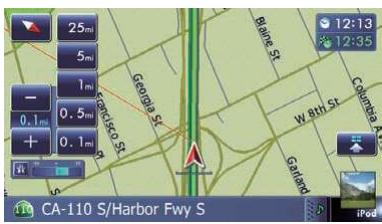 25 mi 5 mi 1 mi - 0.5 mi + 0.1 mi Georgia St Griseo St Blains St 12:13 12:35 W 8th St Colombia Ave Garfield CA-110 S/Harbor Fwy S iPod