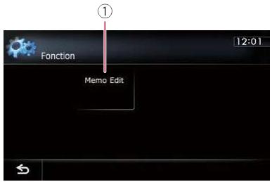 ① Fonction Memo Edit 12:01