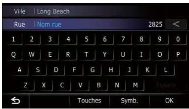 Ville | Long Beach Rue | Nom rue 2825 1 2 3 4 5 6 7 8 9 0 Q W E R T Y U I O P A S D F G H J K L Z X C V B N M Touches Symb. OK